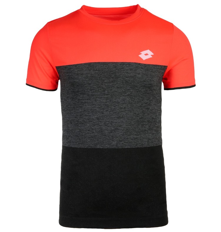 Camiseta Lotto Tech Seamless Coral Negro