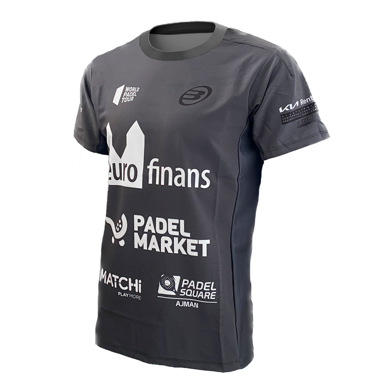 Camiseta Bullpadel Paquito Navarro WPT Odeon Negro Junior