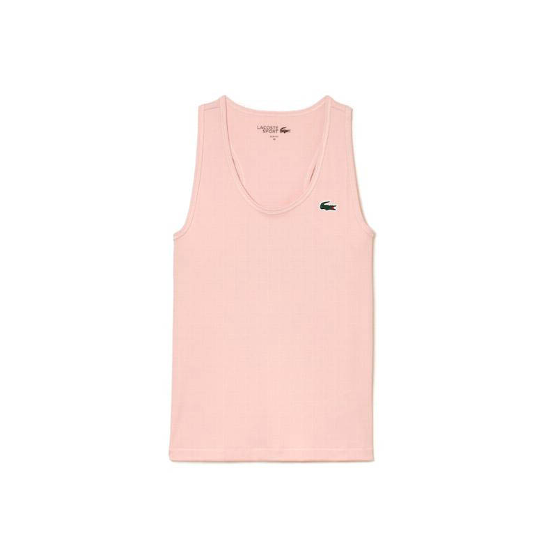 Camiseta Lacoste Sport Slim Fit Rosa Claro