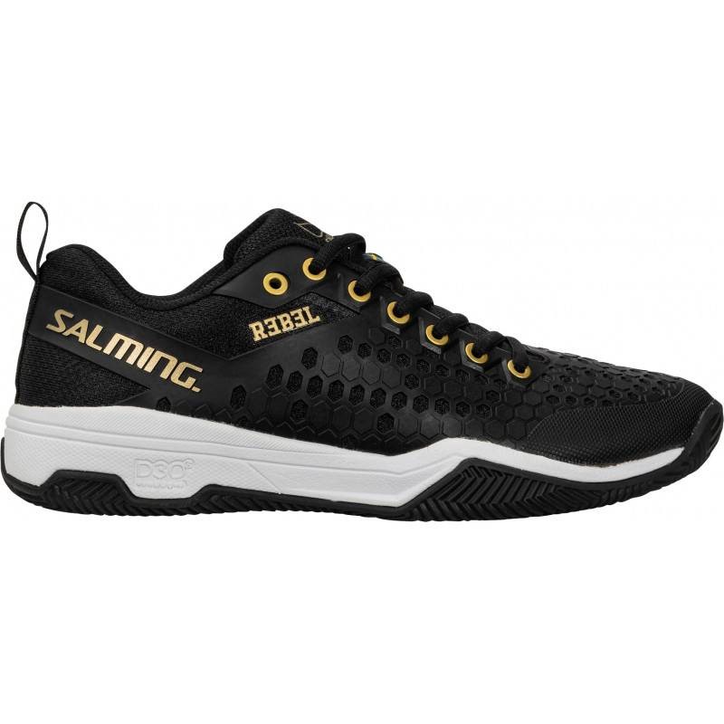 Zapatillas Salming Rebel Negro Blanco Dorado