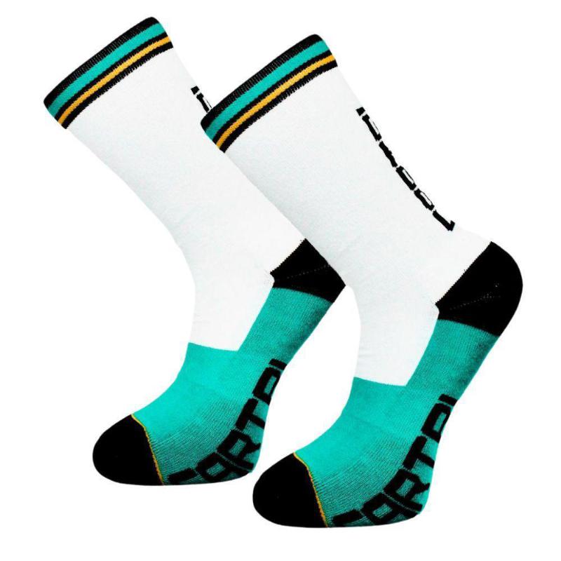 Calcetines Cartri Titus High Blanco Verde 1 Par