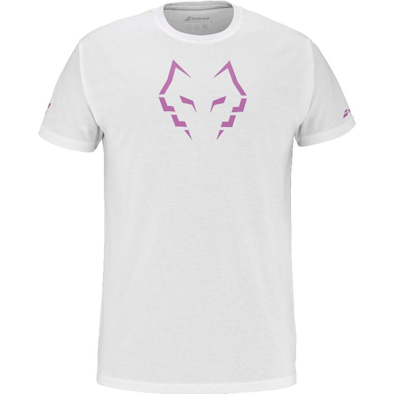 Camiseta Babolat Juan Lebron Algodon Blanco Rosa