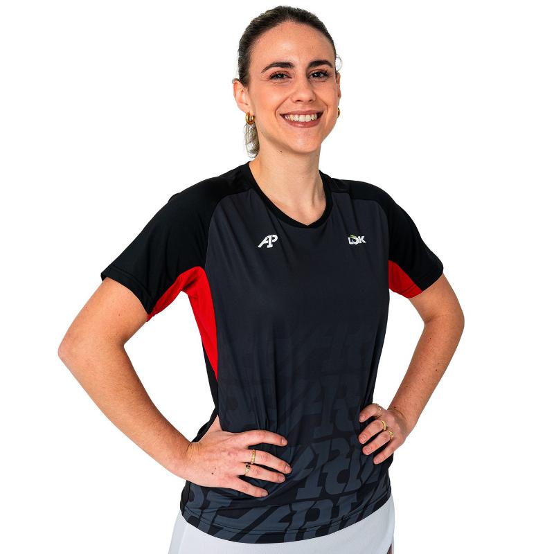 Camiseta Lok A1 Padel Stanish Negro Mujer