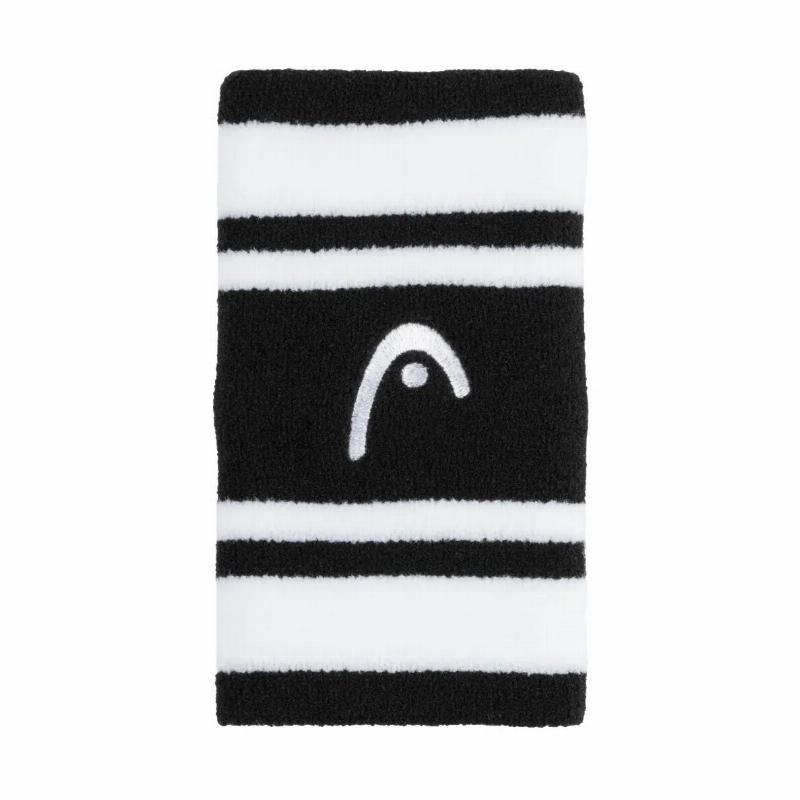 MuÃ±equeras Head Striped 5 Negro Blanco 2 Unidades