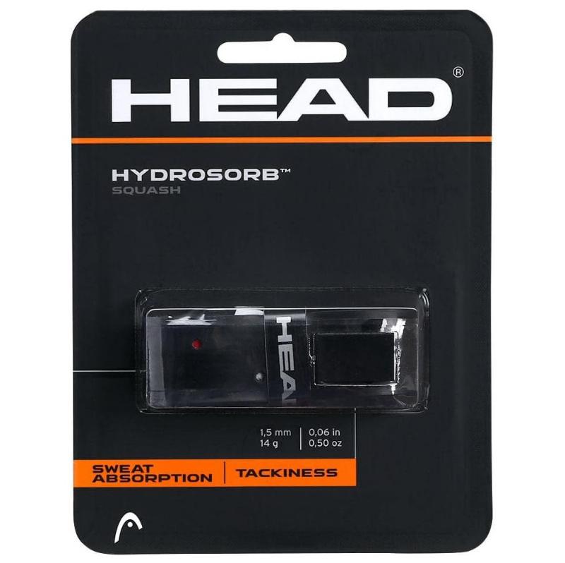 Grip Reemplazo Squash Head Hydrosorb Negro Rojo
