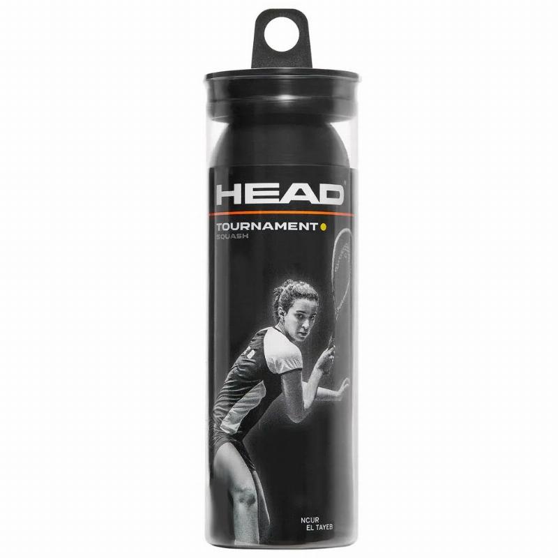 Pelota Squash Head Tournament Punto Amarillo 3 Unidades