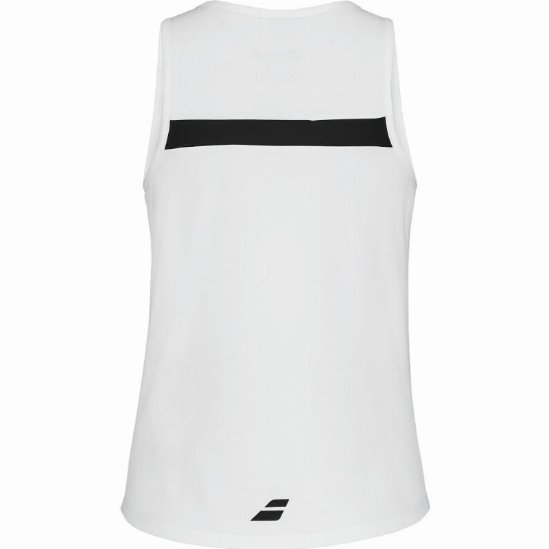 Camiseta Babolat Padel Blanco Mujer