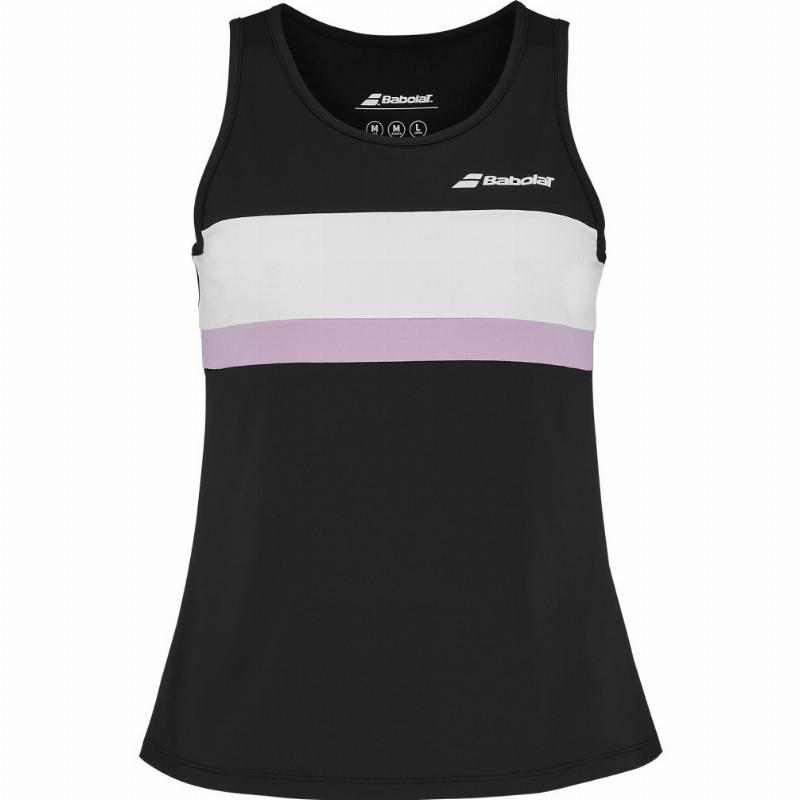 Camiseta Babolat Padel Negro Mujer