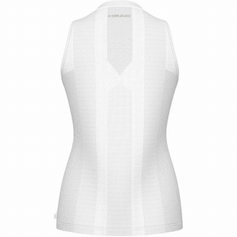 Camiseta Head Performance Blanco Plata Mujer