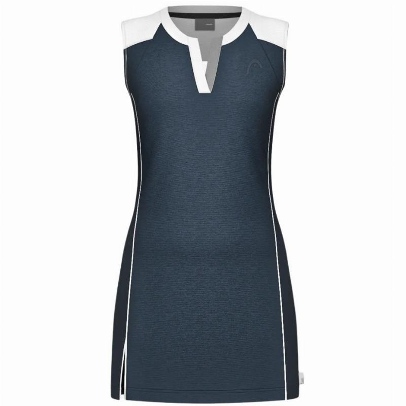 Vestido Head Play Tech Azul Marino Blanco