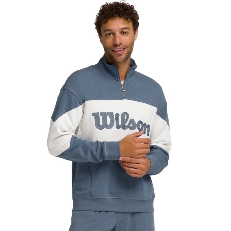 Sudadera Wilson Parkside Half Zip Gris Azulado