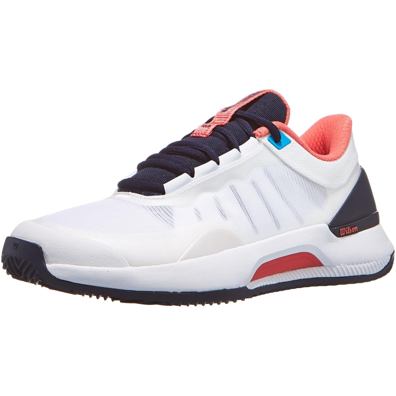 Zapatillas Wilson Intrigue Tour Clay Blanco Azul Marino Mujer