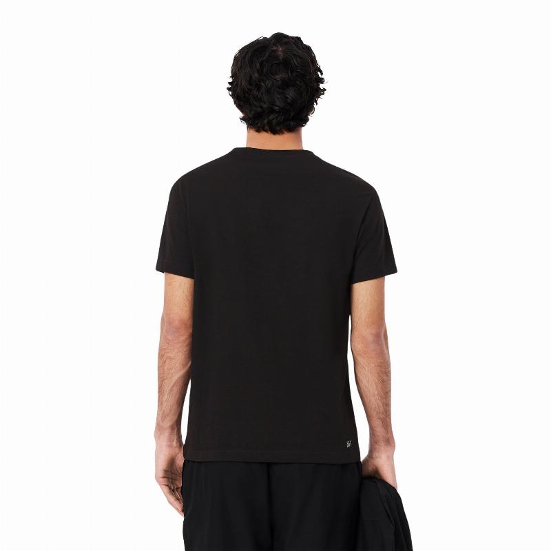 Camiseta Lacoste Sport Negro Kaki