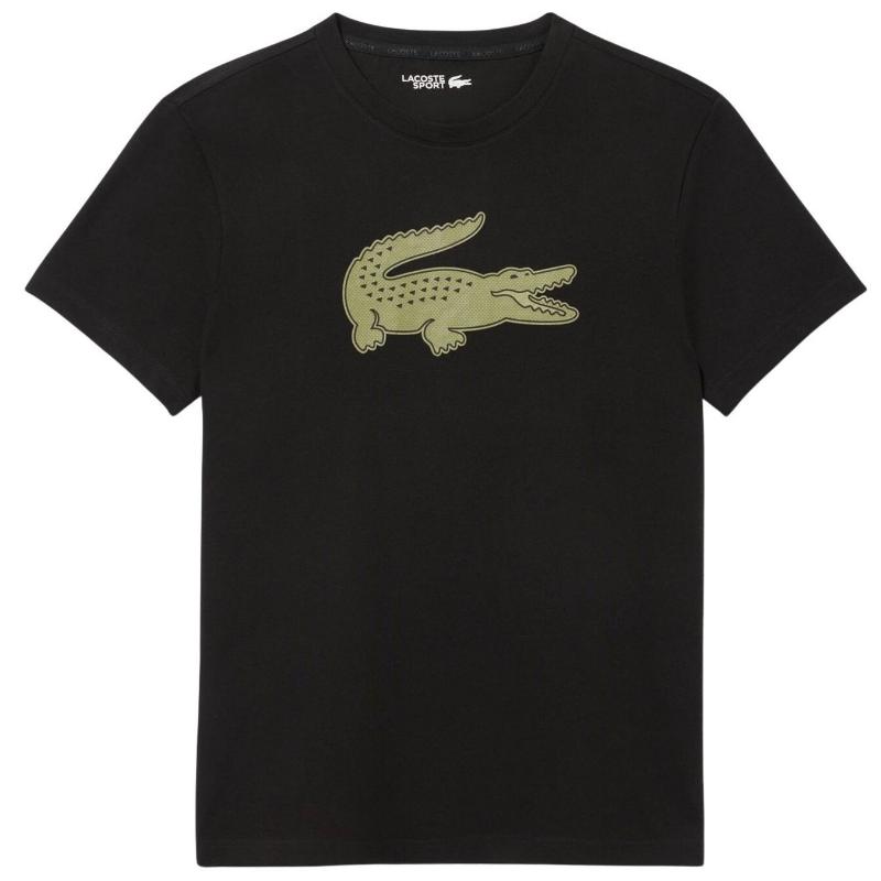 Camiseta Lacoste Sport Negro Kaki