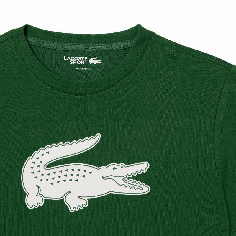 Camiseta Lacoste Sport Verde Blanco