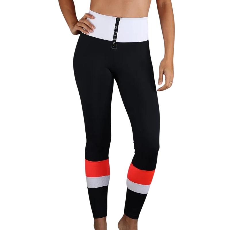 Mallas Endless Zip Negro Rubi
