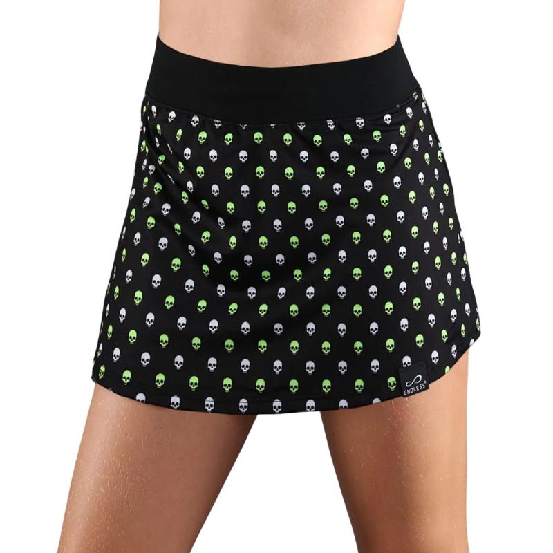 Falda Endless Minimal Print Skulls Verde Junior