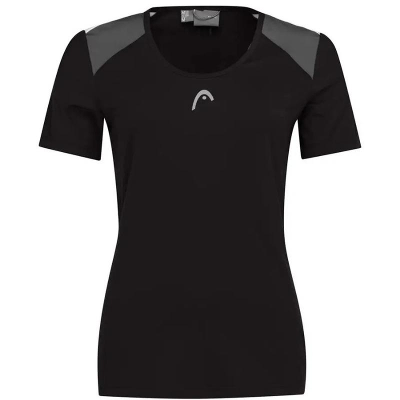 Camiseta Head Club 22 Tech Negro Mujer