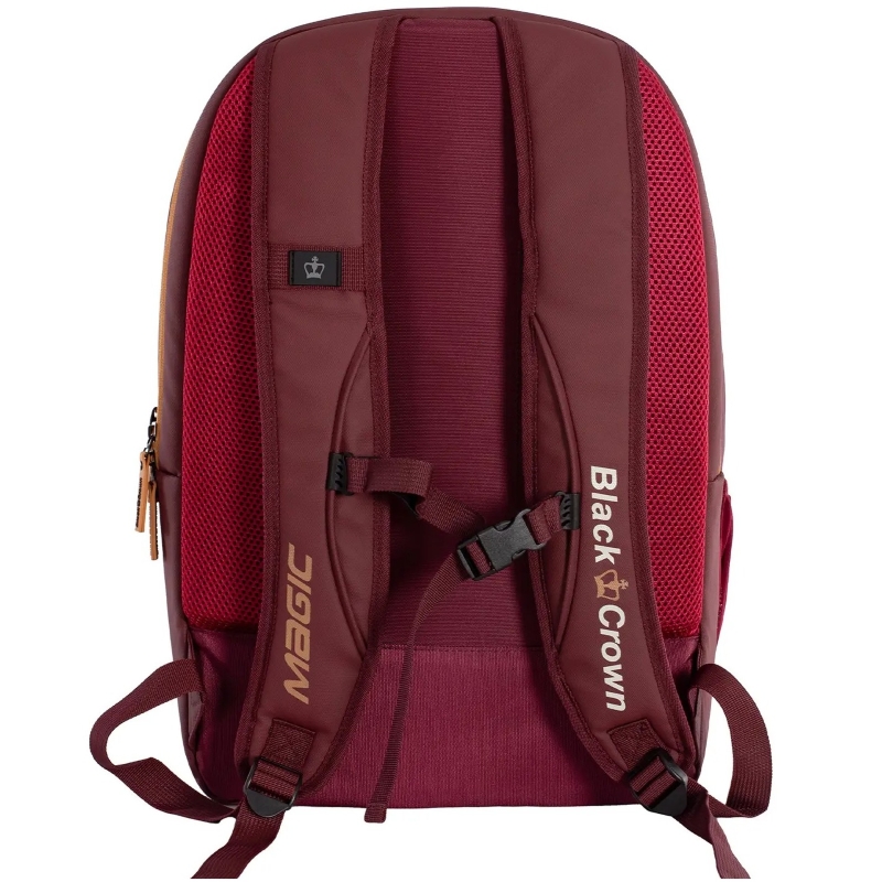 Mochila Black Crown Magic Burdeos Dorada