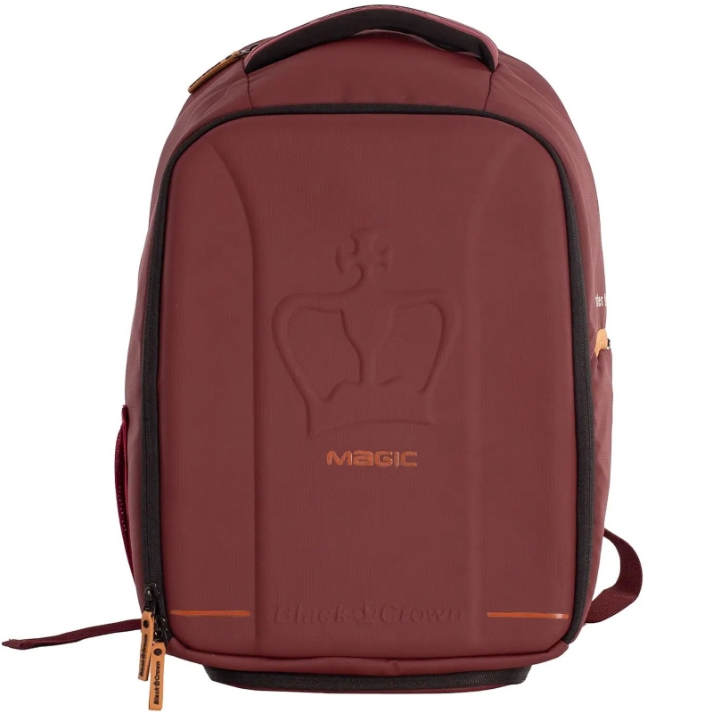 Mochila Black Crown Magic Burdeos Dorada