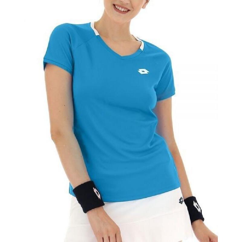 Camiseta Lotto Squadra Azul Mujer