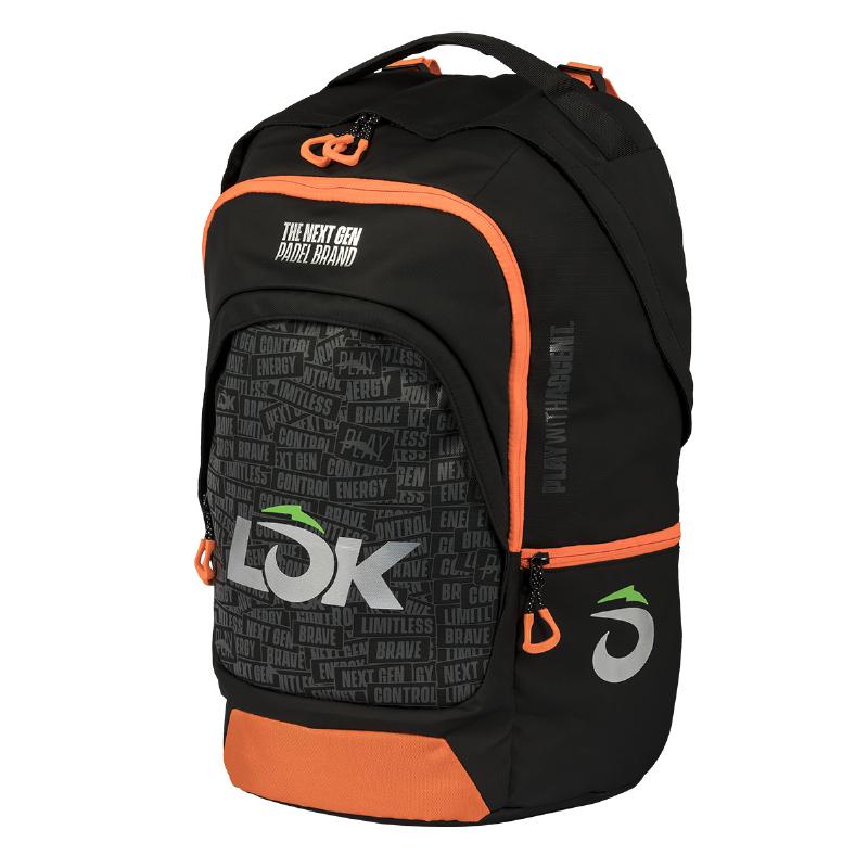 Mochila Lok Maxx 2 Negro Naranja