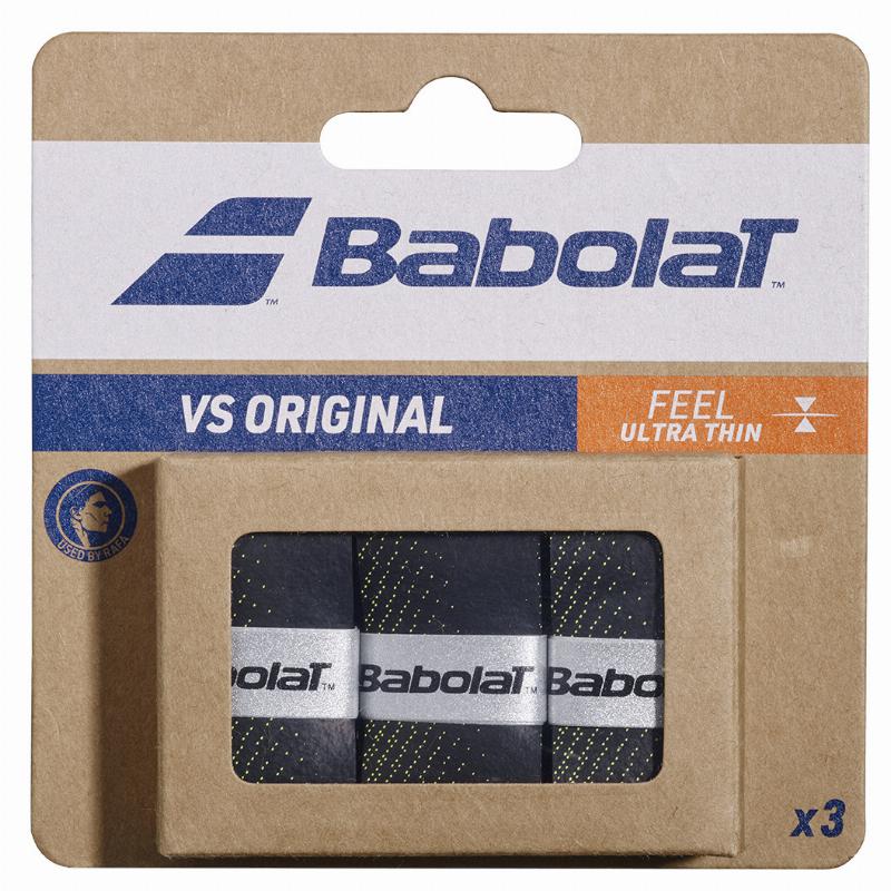 Overgrips Babolat VS Original Negro Amarillo 3 Unidades