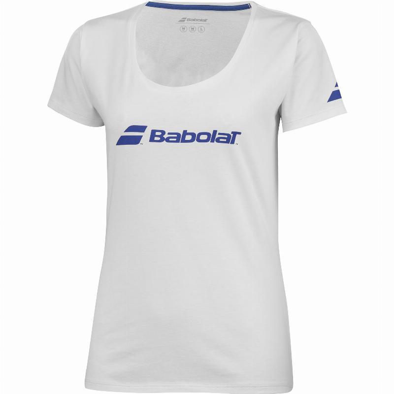Camiseta Babolat Exercise Blanco Azul Junior