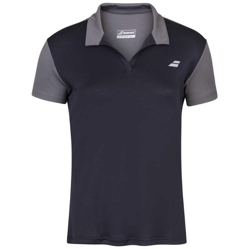 Polo Babolat Play Negro Mujer