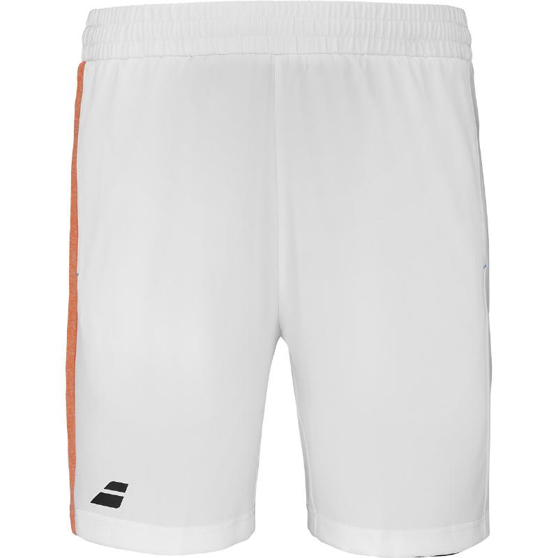 Short Babolat Play Blanco Naranja Junior