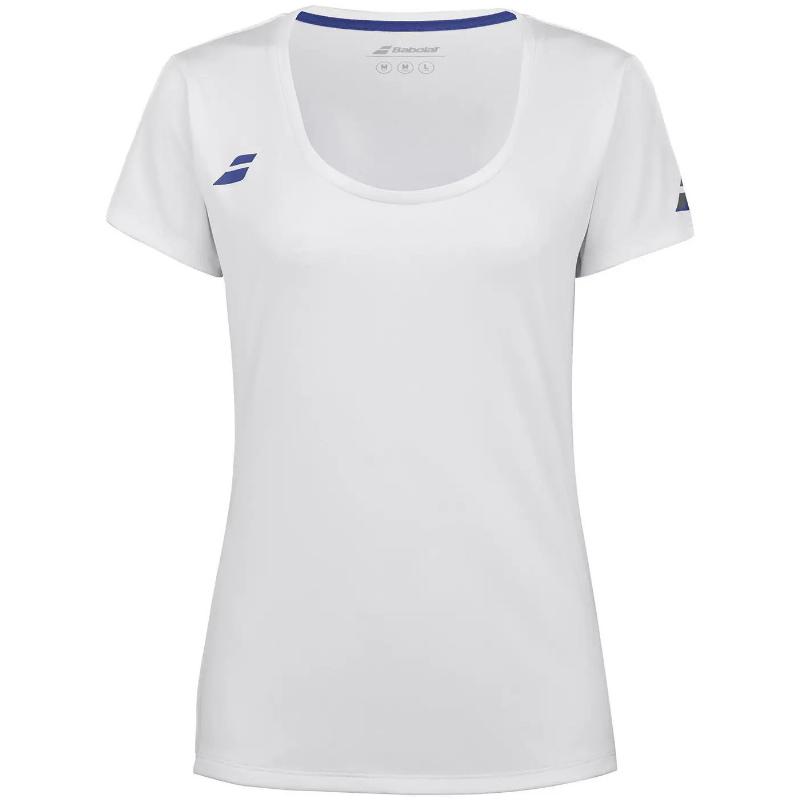 Camiseta Babolat Play Capsleeve Blanco Azul Junior