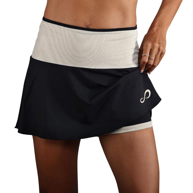 Falda Endless Mile Negro Dorado