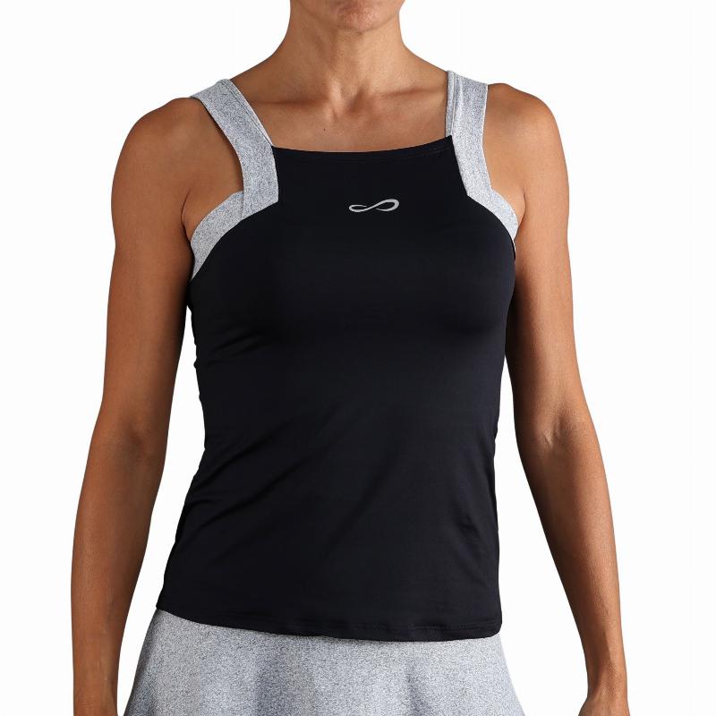 Camiseta Endless Breeze Negro Gris Chine