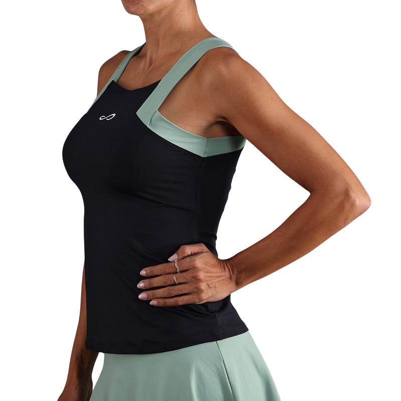 Camiseta Endless Breeze Negro Verde Forest