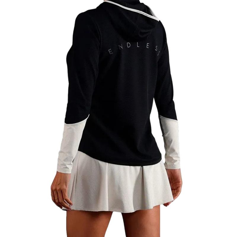 Sudadera Endless Breath Line Negro Dorado