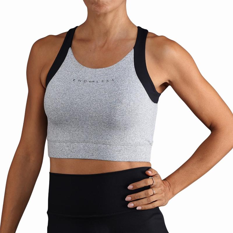 Top Endless Crop Gris Chine
