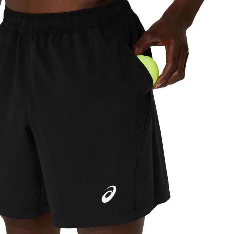 Short Asics Court 7IN Negro Blanco