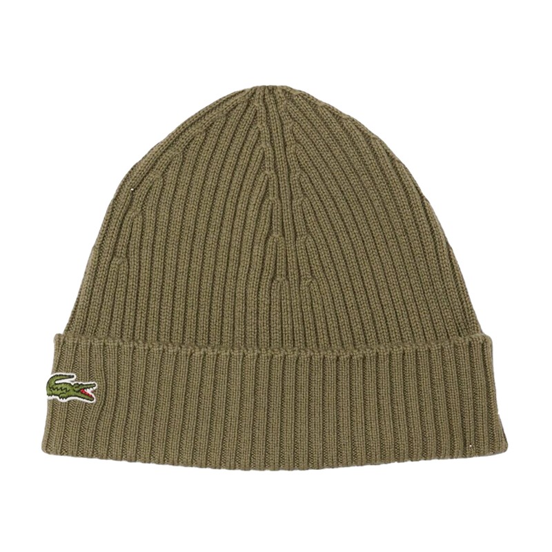 Gorro Lacoste Lana Verde Kaki