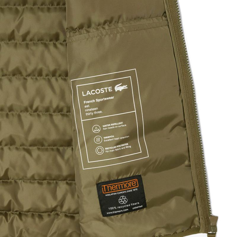 Chaleco Lacoste Puffer Verde Kaki
