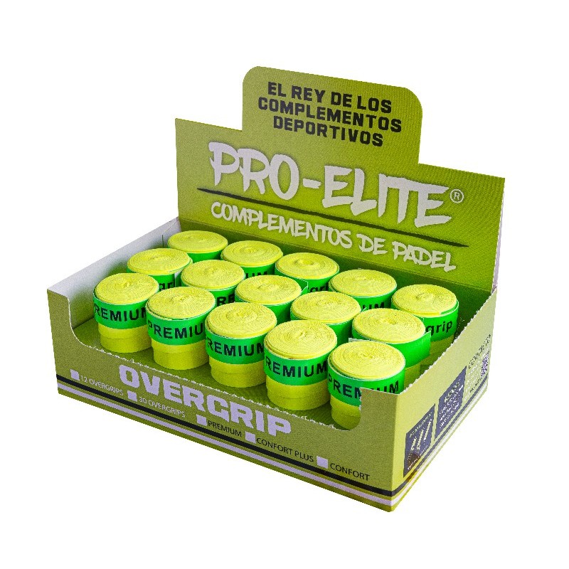 Caja Pro Elite Premium Liso Amarillo 30 Overgrips