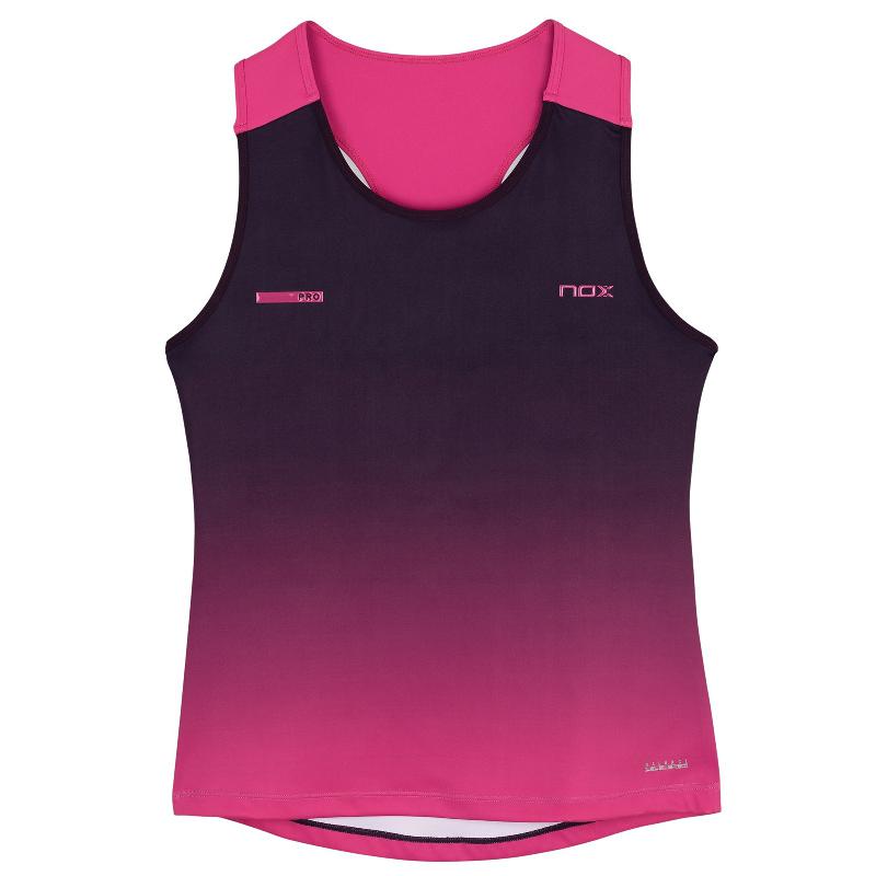 Camiseta Nox Pro Morado Rosa Degradado Mujer