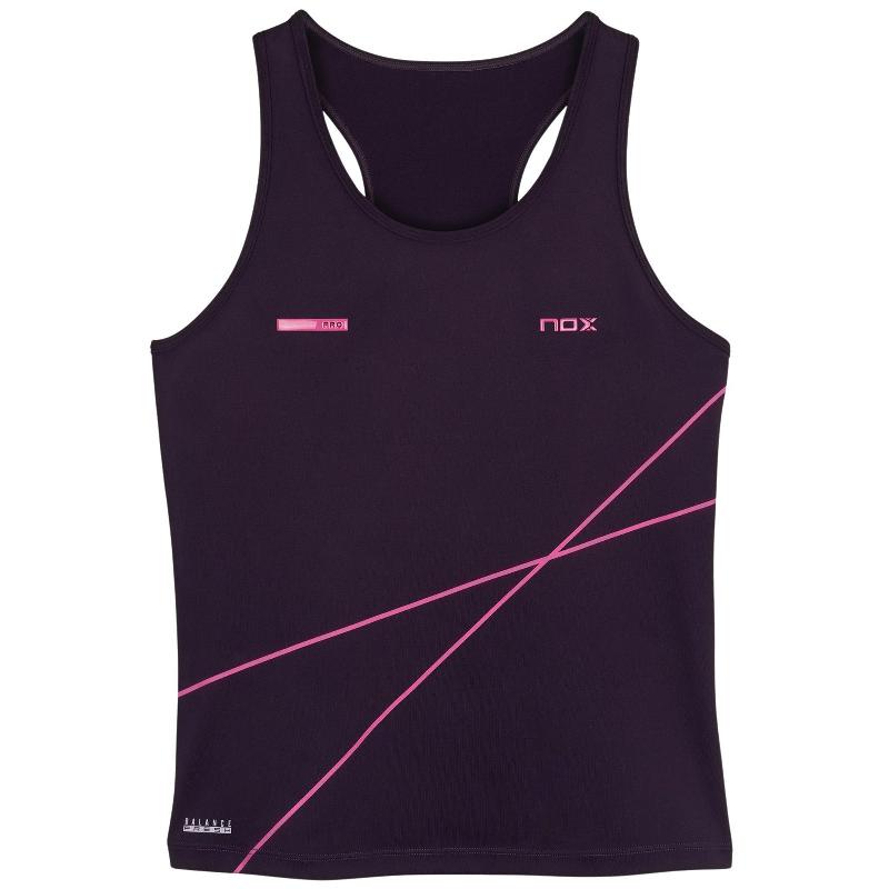 Camiseta Nox Pro Morado Oscuro Rosa Mujer