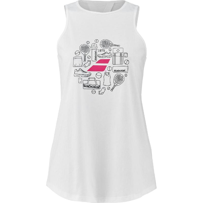 Camiseta Babolat Cotton Blanco Mujer