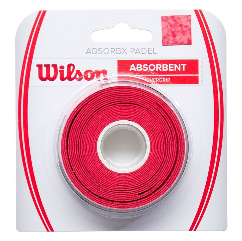 Overgrips Wilson AbsorbX Padel Rojo 3 Unidades