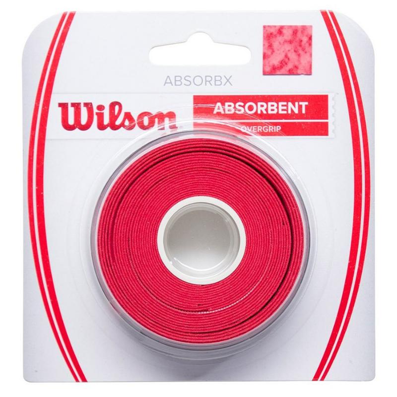 Overgrips Wilson AbsorbX Rojo 3 Unidades
