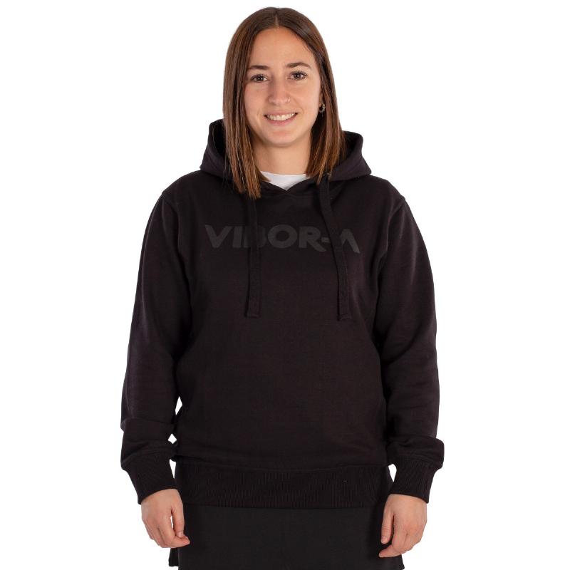 Sudadera Vibora Roca Africana Negro Mujer