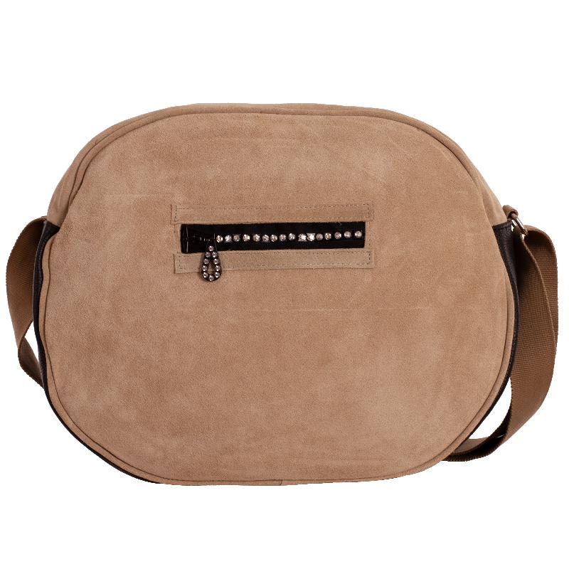 Bolso Vibora Diva Swarovski Marron