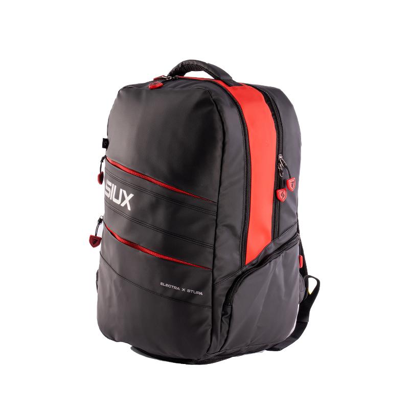 Mochila Siux Stupa Electra Negro Rojo