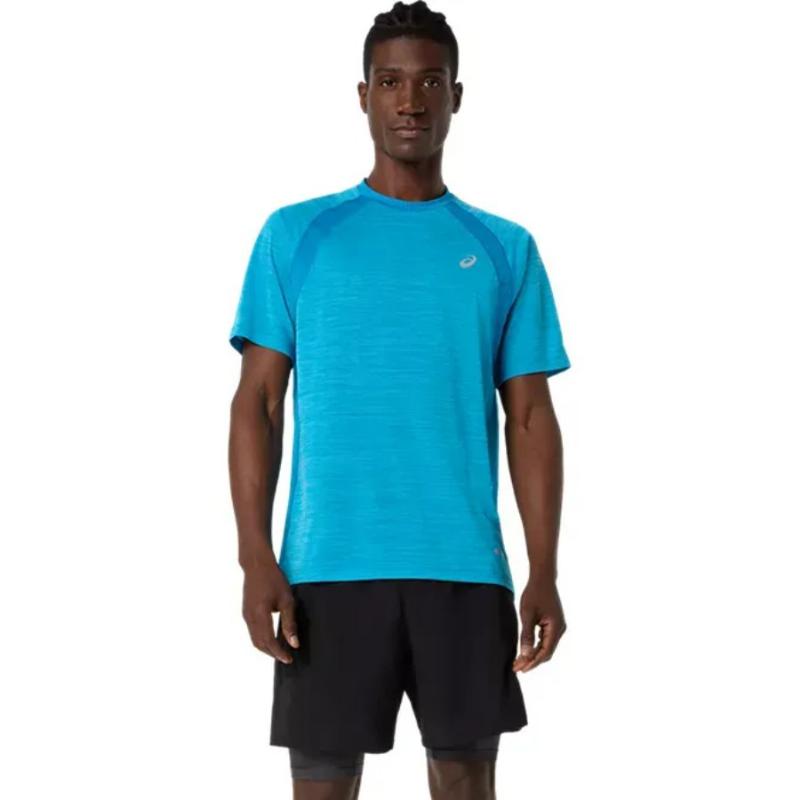 Camiseta Asics Road SS Top Azul Egeo