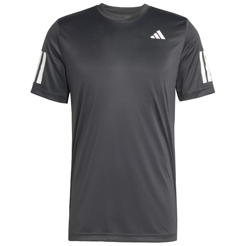 Camiseta Adidas Club 3 Stripes Negro Blanco